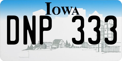 IA license plate DNP333