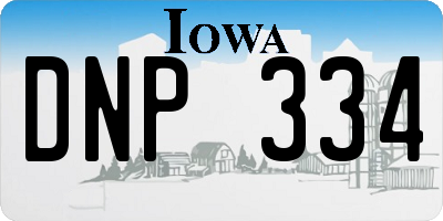 IA license plate DNP334