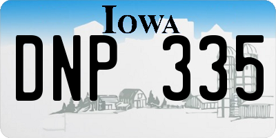 IA license plate DNP335