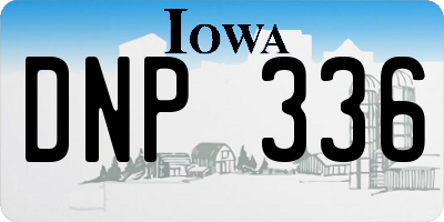 IA license plate DNP336