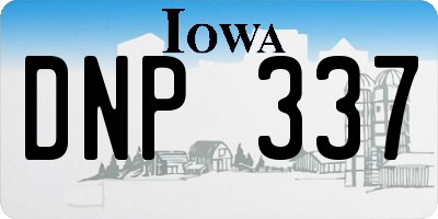 IA license plate DNP337
