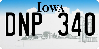 IA license plate DNP340