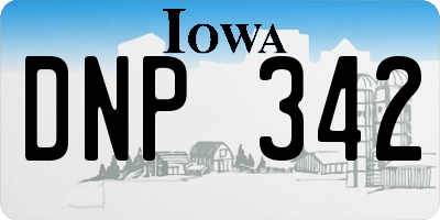 IA license plate DNP342
