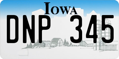 IA license plate DNP345