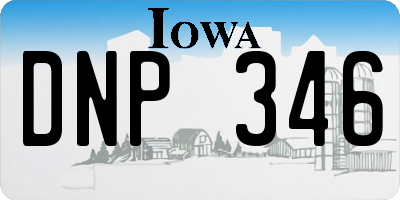 IA license plate DNP346