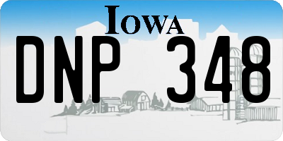 IA license plate DNP348