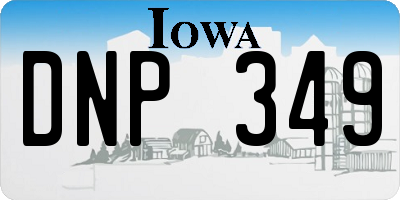 IA license plate DNP349