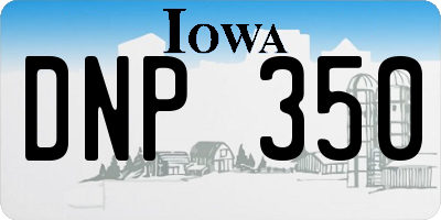 IA license plate DNP350