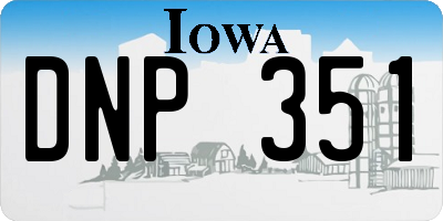 IA license plate DNP351