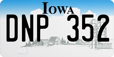 IA license plate DNP352