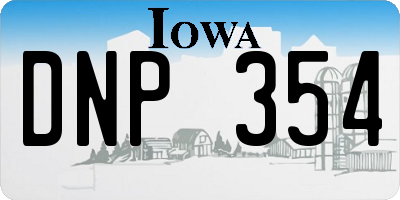 IA license plate DNP354