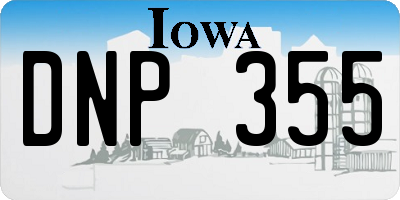 IA license plate DNP355