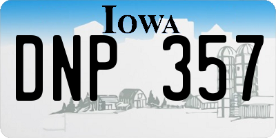 IA license plate DNP357