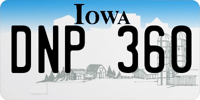 IA license plate DNP360