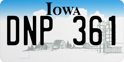 IA license plate DNP361