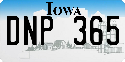 IA license plate DNP365