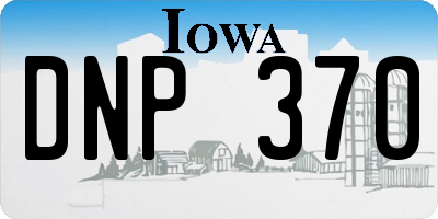 IA license plate DNP370