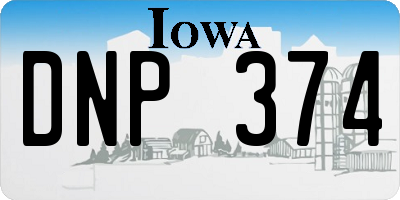 IA license plate DNP374
