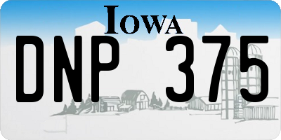 IA license plate DNP375