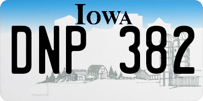 IA license plate DNP382