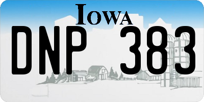 IA license plate DNP383
