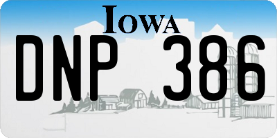 IA license plate DNP386