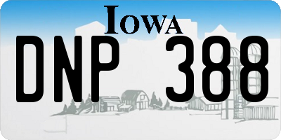 IA license plate DNP388