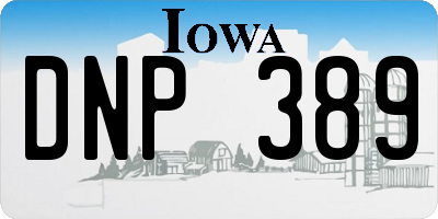 IA license plate DNP389