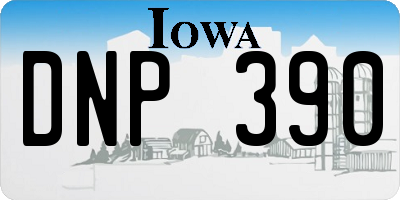 IA license plate DNP390