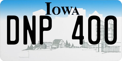 IA license plate DNP400