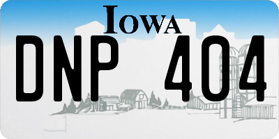 IA license plate DNP404