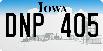 IA license plate DNP405