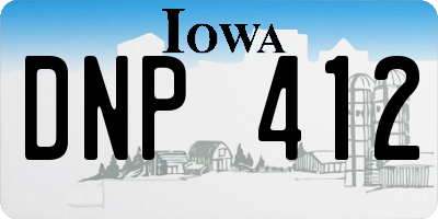 IA license plate DNP412
