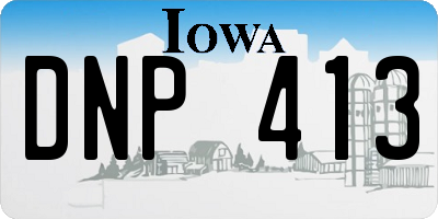 IA license plate DNP413
