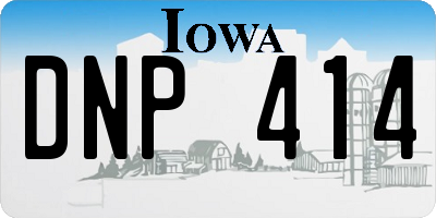 IA license plate DNP414