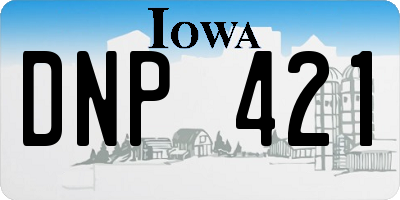 IA license plate DNP421