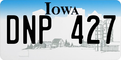 IA license plate DNP427