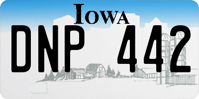 IA license plate DNP442