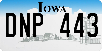 IA license plate DNP443