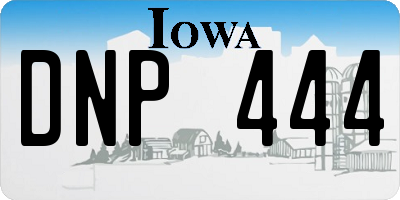 IA license plate DNP444