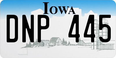 IA license plate DNP445