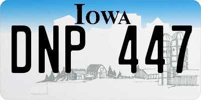 IA license plate DNP447