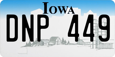 IA license plate DNP449