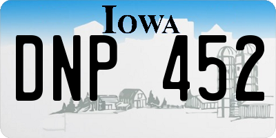 IA license plate DNP452