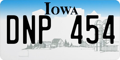 IA license plate DNP454