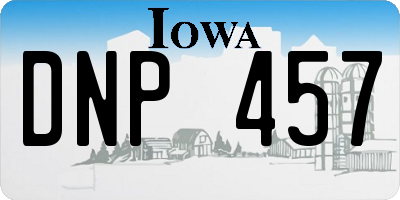 IA license plate DNP457