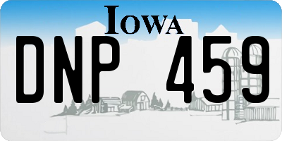 IA license plate DNP459