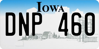 IA license plate DNP460