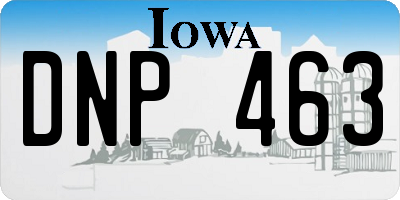 IA license plate DNP463