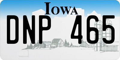IA license plate DNP465